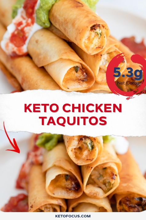 Keto Chicken Taquitos - Low Carb Flautas Read in Minutes! - Ketofocus