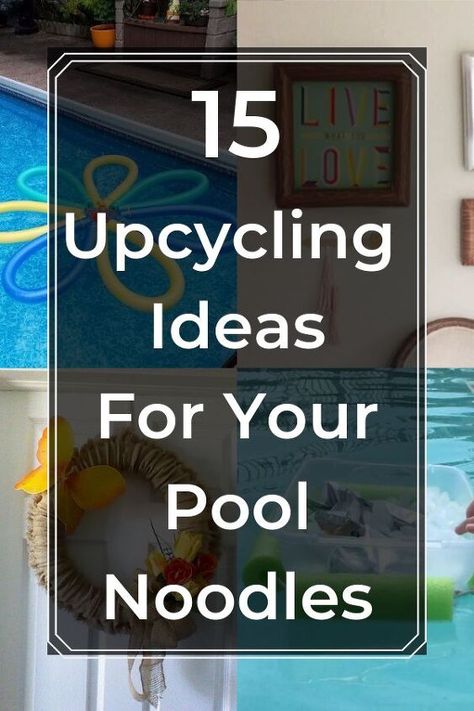 Pool noodles make for great repurposing items because they are so cheap! Check out these creative and unique ways to use pool noodles for home decor and summer activities with kids. You'll love these ideas so much you'll run to pick some up from the dollar store. #diy #poolnoodles #repurposediy Recycle Repurpose Diy, Diy Budget Backyard, Outdoor Ideas Backyard, Diy Noodles, Diy Pantry Shelves, Repurpose Diy, Noodles Ideas, Homemade Air Freshener, Amazing Backyard