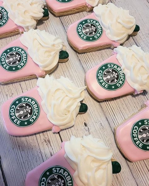 Starbucks Birthday Party, Starbucks Cookies, Starbucks Party, Starbucks Cake, Starbucks Birthday, 14th Birthday Cakes, Coffee Party, 16 Birthday Cake, Birthday Desserts