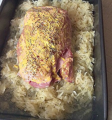 Roasted Corned Beef with Sauerkraut Corned Beef And Sauerkraut Crock Pot, Corned Beef And Sour Kraut Recipes, Corned Beef And Sauerkraut Recipe, Corned Beef In The Oven, Oven Roasted Corned Beef, Frozen Dinner Recipes, Corned Beef And Sauerkraut, Beef In Oven, Beef In The Oven