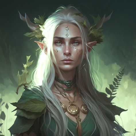 Spring Eladrin Female, Elven Druid, Elven Woman, Dnd Druid, Elf Drawings, Dnd Elves, Elf Characters, Elf Druid, Female Elf