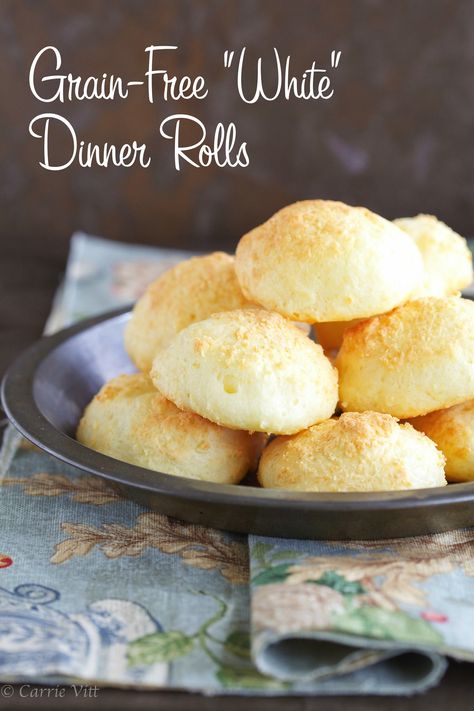 Grain-Free "White" Dinner Rolls Grain Free Dinner, Gluten Free Rolls, Grain Free Bread, White Dinner, Grain Free Recipes, Gf Recipes, Gluten Free Bread, Wheat Free, Dinner Rolls