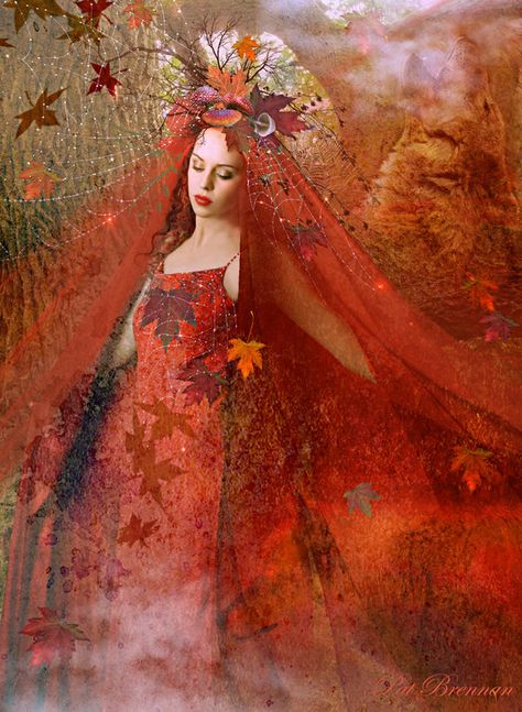 Patricia Brennan Swadhisthana Chakra, Red Or Dead, Autumnal Equinox, Art Manga, Witchy Woman, Creative Photos, Samhain, Painting Illustration, Book Of Shadows