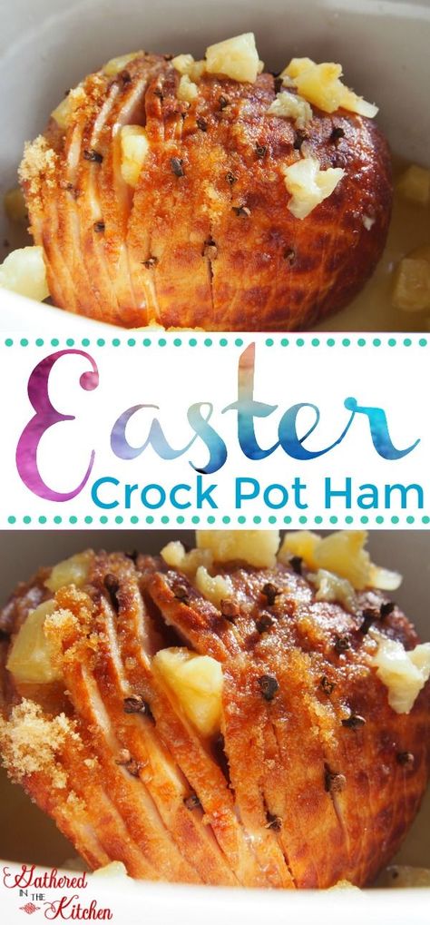 Make your Easter ham in the crock pot! | crock pot | easter | easter dinner | easter dinner ideas Cooking Ham In Crockpot, Cooking Spiral Ham, Crock Pot Ham, Ham Recipes Crockpot, Easter Meal, Easter Ham, Easter Recipe, Crockpot Ham, Freezer Recipes