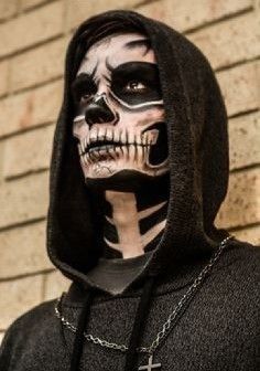 makeup Mens Halloween Makeup, Men Makeup, Halloween Makeup Sugar Skull, Skull Face Paint, Halloweenský Makeup, Halloween Make-up Looks, Skeleton Makeup, Cool Halloween Makeup, Men Halloween