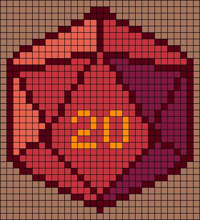 Dungeons And Dragons Alpha Pattern, Nerdy Alpha Pattern, D20 Pixel Art, Dnd Alpha Patterns, Dnd Cross Stitch Patterns Free, Shrek Alpha Pattern, D20 Perler Bead Pattern, Nerdy Pixel Art, Pixel Cross Stitch Patterns