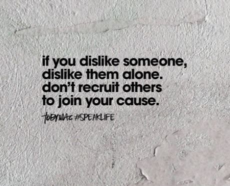 If you dislike someone, dislike them alone.  don't recruit others to join your cause Don’t Overplay Your Role Quotes, Dislike Quotes, Bible Verses For Teens, Dont Be Mean, Society Quotes, Freedom Love, Speak Life, Hate Speech, When Someone