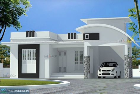 Single Floor House Design, Flat Roof House, Small House Elevation, Small House Elevation Design, Kerala House, Best Modern House Design, Small Modern Home, Independent House, Front Elevation Designs