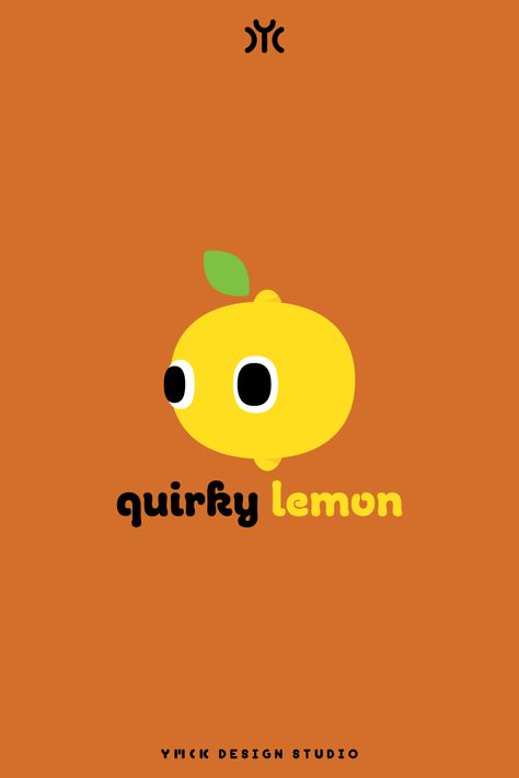 Lemon Logo Designed by YMCK Design Studio. Custom logo designs available on Fiverr. Quirky Logo Ideas, Lemon Logo Design, Sustainability Logo, Quirky Logo, Mango Logo, Mascot Ideas, Lemon Logo, Logo Moodboard, Is Logo