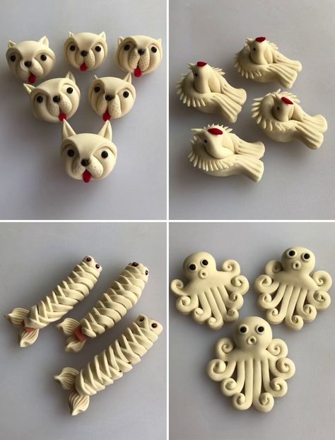 Dough Shapes Ideas, Dough Figures, Dough Design, Dough Shapes, How To Make Noodles, Dough Art, Dough Ideas, Baking Crafts, Frozen Bread Dough