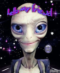 Paul The Alien, Gif Quotes, Aliens Guy, Alien Pictures, Purple Alien, Hello My Friend, 90s Actresses, Funny Pix, I Cant Do This