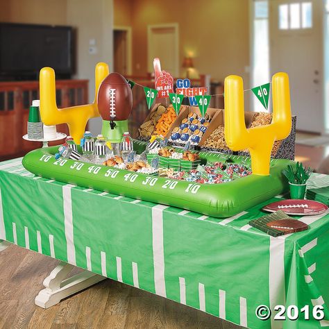 Rams Party Ideas, Football Hall Of Fame Party Ideas, Tailgate Birthday Party Food, Football Tailgate Party Decorations, Office Tailgate Party Decorations, Tailgate Theme Party Decorations, Football Birthday Party Snacks, Football Tailgate Decorations, Football Themed Birthday Party Food