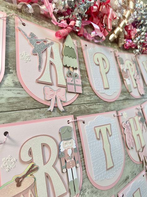 Complete your Nutcracker ballet theme birthday party with this soft pastel theme birthday banner! Pastel Theme Birthday, Nutcracker Party Ideas, Nutcracker Ballet Clara, Nutcracker Birthday Party, Nutcracker Birthday, Pastel Theme, Nutcracker Ballet, Theme Birthday Party, Theme Birthday