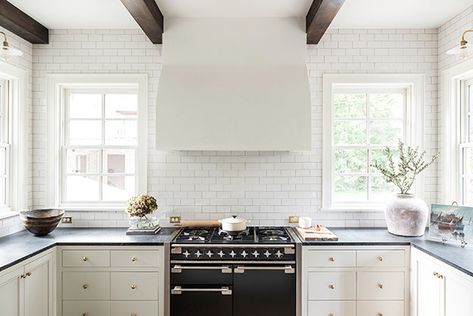 W Design Collective, Gorgeous White Kitchen, Herringbone Wood Floor, John Robshaw, W Design, U Shaped Kitchen, Custom Furniture Design, Traditional Interior Design, Herringbone Floor