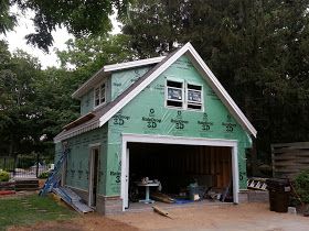 BruggerHouse Builders, LLC: Craftsman Garage & Office on Lake in Grand Haven Remodel Garage, Garage Plans With Loft, Craftsman Style Bungalow, Craftsman Garage, Plan Garage, Garage Workbench, Carriage House Garage, Garage Floor Paint, Garage Guest House