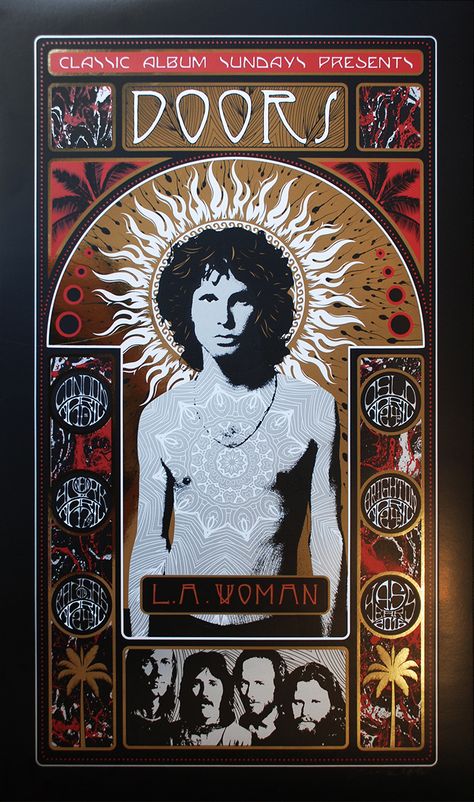 The Doors L.A. Woman Posters Release By Adam Pobiak The Doors Poster Aesthetic, The Doors Art, The Doors Aesthetic, The Doors Poster, 70s Music Posters, The Doors Band, Band Poster, Art Hippie, Door Poster