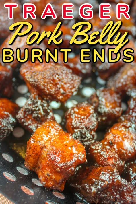 Traeger Pork Belly Burnt Ends, Smoker Pork Belly Burnt Ends, Traeger Burnt Ends, Pork Belly Burnt Ends Traeger, Pork Belly Traeger, Pork Belly On Pellet Grill, Smoked Pork Belly Burnt Ends, Recteq Recipes, Burnt Ends In The Oven