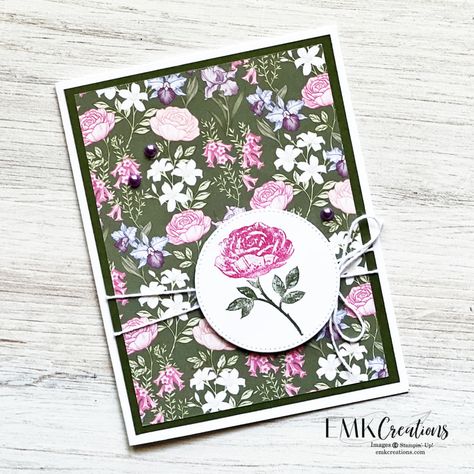 Stampin Up Wonderful World, Flower Cards Handmade, Designer Paper Cards, Stampin Up Birthday Cards, Beautiful Birthday Cards, Hello Cards, Designer Paper, Su Cards, Birthday Cards Diy