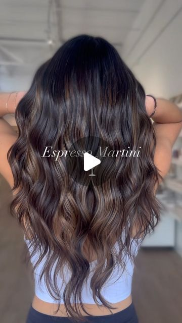 Caramel Highlights On Dark Hair Formula, Foilage Balayage Brunette, Dark Brown Hair Balayage Formula, Espresso Martini Balayage, Espresso Martini Hair, Smoky Brunette Hair Formula, Brunette Balayage Formula, Espresso Balayage, Caramel Balayage On Dark Hair