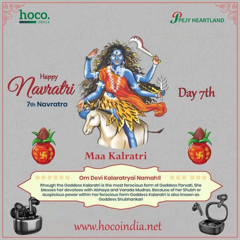 🌟 Embrace strength like Maa Kalratri with Hoco! 🌟 This Chaitra Navratri, on the 7th day dedicated to Maa Kalratri, we're inspired by her unwavering strength. Hoco brings you premium accessories for your lifestyle. 🎧✨ Whether it's earbuds for your beats or chargers for your devices, we've got you covered! Celebrate Navratri with Hoco's premium tech! 💪🔋 🛍️ Shop now: https://www.hocoindia.net/smart-watch/ 🛍️ Shop now on Amazon https://www.amazon.in/l/27943762031?ie=UTF8&marketplaceID=A21TJRU... Chaitra Navratri, Happy Navratri, Bring It On