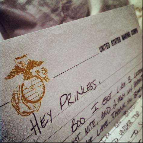 Boot camp letters. . . .Hey Princess. <3 Boot Camp Letters, Milso Quotes, Basic Training Letters, Military Letters, Usmc Girlfriend, Camp Letters, Marine Girlfriend, Marines Girlfriend, Marine Wedding