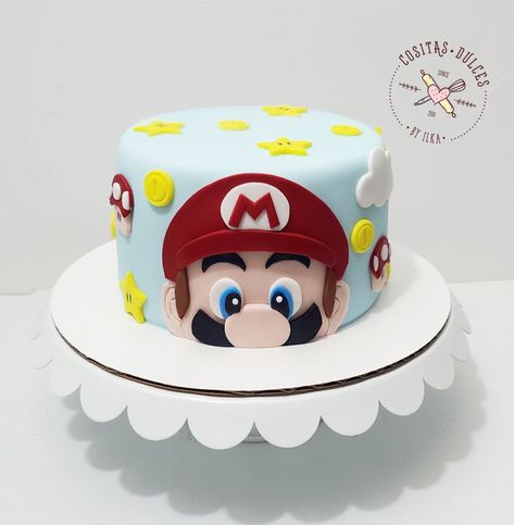 Small Super Mario Cake, Mario Simple Cake, Mario Fondant Cake, Mario Face Cake, Mario Birthday Cake Simple, Simple Super Mario Birthday Cake, Supermario Cakes Simple, Mario Smash Cake, Birthday Cake Super Mario