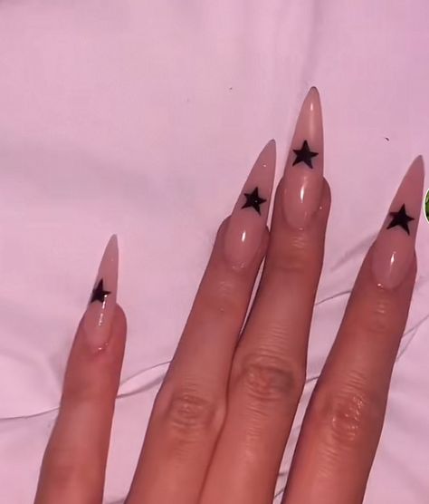 Emo Princess Nails, Long Grunge Nails, Coquette Stiletto Nails, Neutral Stiletto Nails, Nail Inspo Stiletto, Stargirl Nails, Nessa Nails, Neutral Nails Acrylic, Acrylic Nails Stiletto