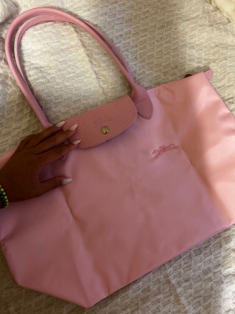 Pink Long Champ Bag, Pink Longchamp Bag Outfit, Pink Longchamp Bag, Longchamp Bag Outfit, Long Champ Bag, Uni Bag, Longchamp Bag, Folding Bag, Vanity Bag