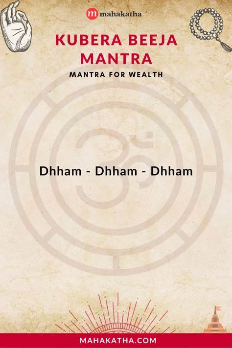 The Kubera Beeja Mantra is a powerful mantra associated with Kubera, the deity of wealth and abundance. Click here to learn its meaning, benefits, and how it can heal you. Kubera Yantra, Wealth Mantra, Hanuman Chalisa In English, Vedic Switchwords, Abundance Mantra, Abundance Meaning, What Is A Mantra, Most Powerful Mantra, Mantra Chanting