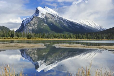 Photo by victoriam/Shutterstock https://www.shutterstock.com/image-photo/mount-rundle-reflected-mirror-vermillion-lakes-49902907?src=IKVbTiyTgGuz8xE32aCwBw-1-3 Mountain Ideas, Sylvan Lake Alberta, Vermillion Lakes Banff, Lake Moraine, Moraine Lake Lodge Canada, Vermillion Lakes, Maligne Lake Canada, Reflection Lake Mt Rainier, Canada Eh