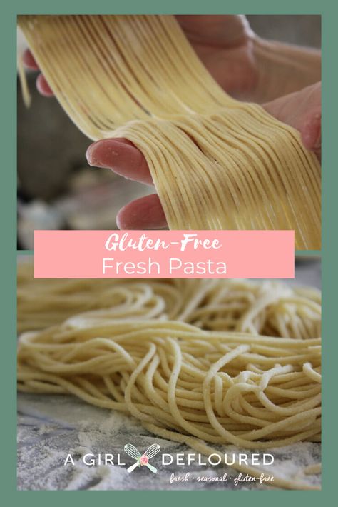 Gluten Free Fresh Pasta Noodles Best Gluten Free Pasta, Gluten Free Noodles Recipe, Gluten Free Pasta Dough, Gluten Free Pasta Recipe, Almond Flour Pasta, Homemade Gluten Free Pasta, Fresh Noodles, Kitchenaid Pasta, Gluten Free Spaghetti