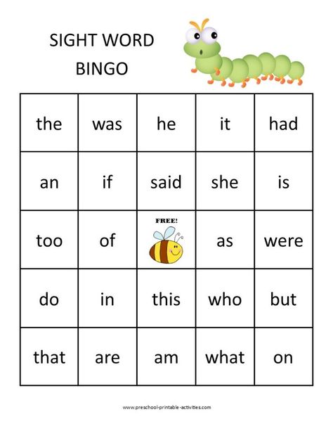 Sight Word Bingo First Grade, Sight Words Games For Kindergarten, Sight Word Ideas, Kindergarten Bingo, Dolch Sight Words Kindergarten, Sight Words Kindergarten Printables, Kindergarten Sight Word Games, Kindergarten Sight Words List, Sight Word Bingo