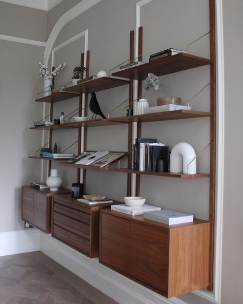 Royal System Shelving, Styling Shelves, Coffee Corner, Wall Unit, Sitting Room, Design Furniture, Interior Design Inspiration, Shelving Unit, Instagram A