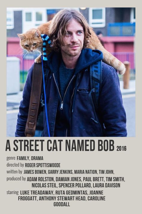 A Street Cat Named Bob Movie, Cat Watching Movie, Film Suggestions, Luke Treadaway, A Cat Named Bob, A Street Cat Named Bob, Street Cat Bob, Train Movie, Cat Movie