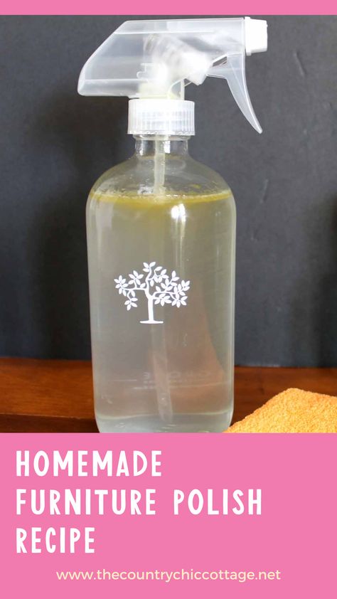 How to make homemade furniture polish. An all natural dusting spray to use around your home! Homemade Furniture Polish, Diy Furniture Polish, Dusting Spray, Homemade Furniture, Wood Cleaner, Natural Furniture, Furniture Cleaner, Homemade Cleaning Solutions, Furniture Polish