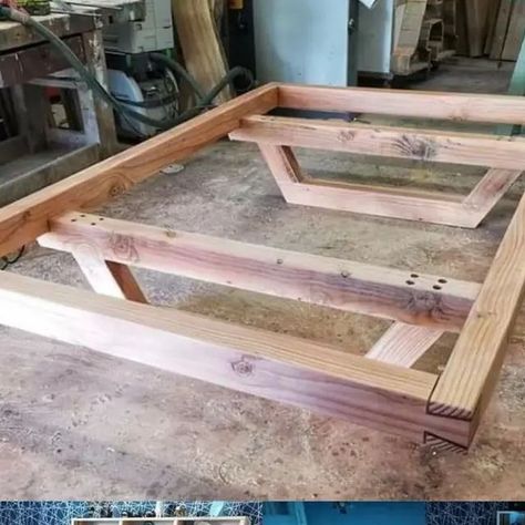 Bed Bases Ideas, Wooden Floating Bed Frame, Custom Wooden Bed Frame, Diy Levitating Bed, Build Your Own Bed Frame Platform Floating, 2x4 Queen Bed Frame Diy, Bed Frame Blueprints, Woodworking Bed Frame, Floating Bed Measurements