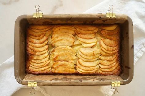 Italian Invisible Apple Cake Recipe | Food Network Canada Invisible Apple Cake In A Loaf Pan, Invisible Apple Cake Recipe, Apple Loaf Cake, Apple Loaf, Fruit Sweets, Apple Cake Recipe, Edible Creations, Custard Cake, Food Network Canada