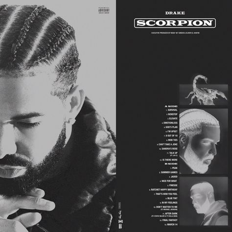 Drake Graphic Design, Drake Scorpion Album Cover, Black Bratz Doll Aesthetic Wallpaper, Back To Back Drake, Scorpions Album Covers, Drake Cover, Drake Poster, Drake Cake, Drake Scorpion