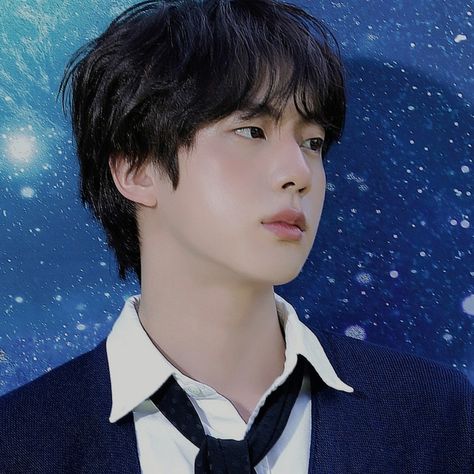 Seokjin Blue Aesthetic, Bts Blue Icon, Jin Blue Aesthetic, Jin Blue, Jin Icon, Blue Background Wallpapers, First Love Story, Blue Filter, Blue Palette