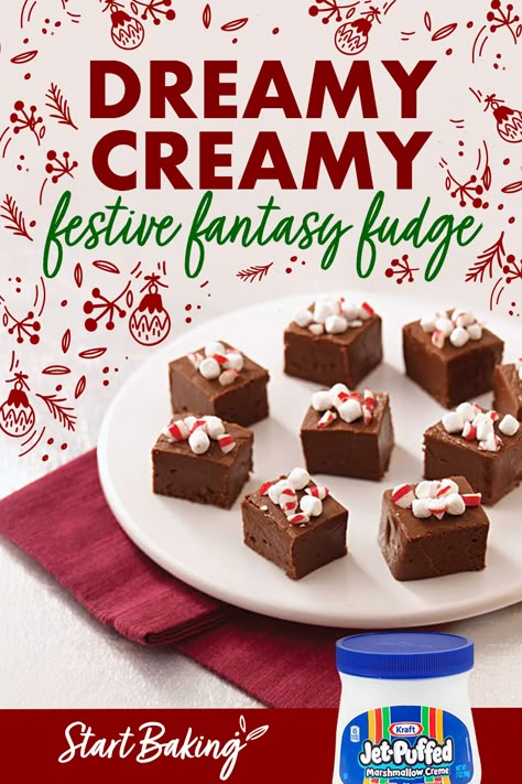 Delight holiday guests with easy-to-make Festive Fantasy Fudge made with JET-PUFFED Marshmallow Creme. Tape the Pin to get the recipe and start baking. Jet Puffed Marshmallow Creme Recipes Fantasy Fudge, Jet Puffed Fantasy Fudge Recipe Original, Jet Puffed Fantasy Fudge, Jetpuffedmarshmellows Fantasy Fudge, Jet Puffed Marshmallow Fudge, Jetpuffedmarshmallowsfudge Recipe, Jet Puffed Fudge Recipe, Jet Puffed Marshmallow Creme Recipes, Fantasy Fudge Recipe