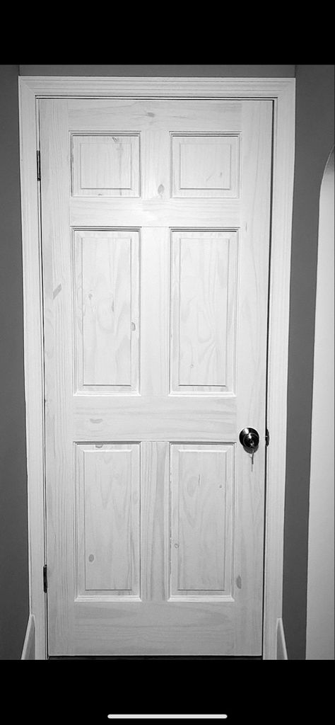 Knotty pine door white wash White Wash Interior Doors, Whitewash Doors Interior, Oklahoma Homes, Knotty Pine Doors, Wood Closet Doors, Dingy Whites, Closet Door Makeover, Stained Doors, Pine Doors