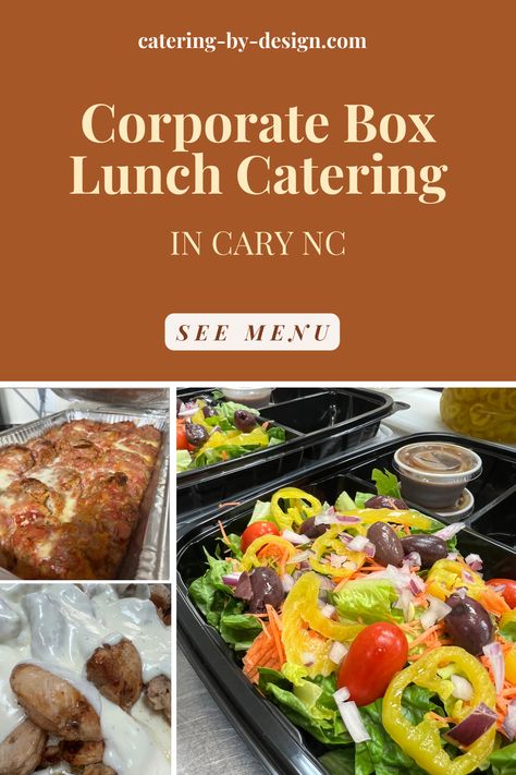 Catering Lunch Box Ideas, Box Lunch Ideas Catering Food, Marinated Grilled Vegetables, Red Skin Mashed Potatoes, Red Skin Potato Salad, Trail Mix Snack, Homemade Macaroni Cheese, Strawberry Feta, Lunch Catering