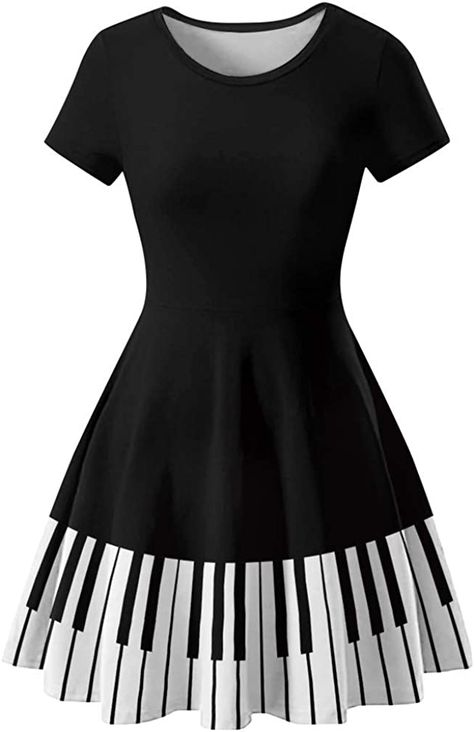 GLUDEAR Women's 3D Print Short Sleeve Unique Casual Flared Midi Dress : Amazon.ca: Clothing, Shoes & Accessories Clothes For Veiled Women, Dress Amazon, Formal Dresses Short, Short Dresses Casual, Stretchy Dress, Music Dance, Festival Dress, Printed Midi Dress, Buy Dress