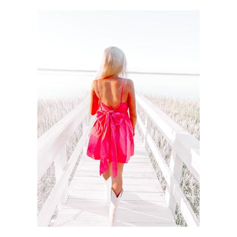 bow tide > low tide Pretty Features, Sassy Shortcake, Pink Bow Dress, Instagram S, Bow Dress, Shoe Gifts, Isle Of Man, Pink Bow, Dress With Bow