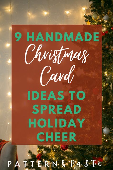 Looking to make some last minute handmade Christmas cards ideas? Check out this post from Pattern and Paste to get the best DIY Christmas card ideas to make at home. #handmadechristmascards Scrapbook Christmas Cards Ideas, Christmas Card Layouts Templates, Collage Christmas Cards Ideas, Simple Christmas Card Ideas Handmade, Card Making Christmas, Elegant Christmas Cards Handmade Ideas, Quick Christmas Cards, Home Made Christmas Cards Inspiration, How To Make Christmas Cards