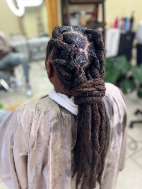 Men Loc Retwist, Loc Wicks Men, Thick Loc Styles Men, Wick Loc Styles, Wick Locs Men, Thick Locs Men, Long Dread Hairstyles For Men, Wick Locs, Wicks Hair