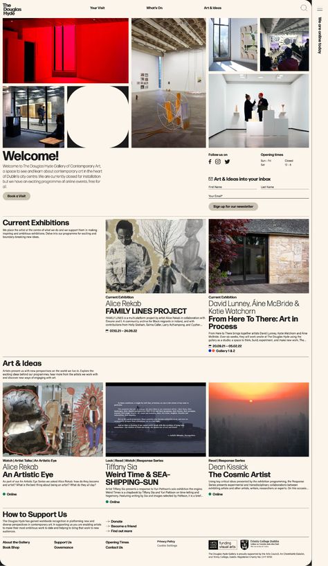 Gallery Website Design, Gallery Landing, Landing Page Design Inspiration, Portfolio Design Layout, Portfolio Website Design, Gallery Website, Swiss Design, Website Design Layout, Modern Website