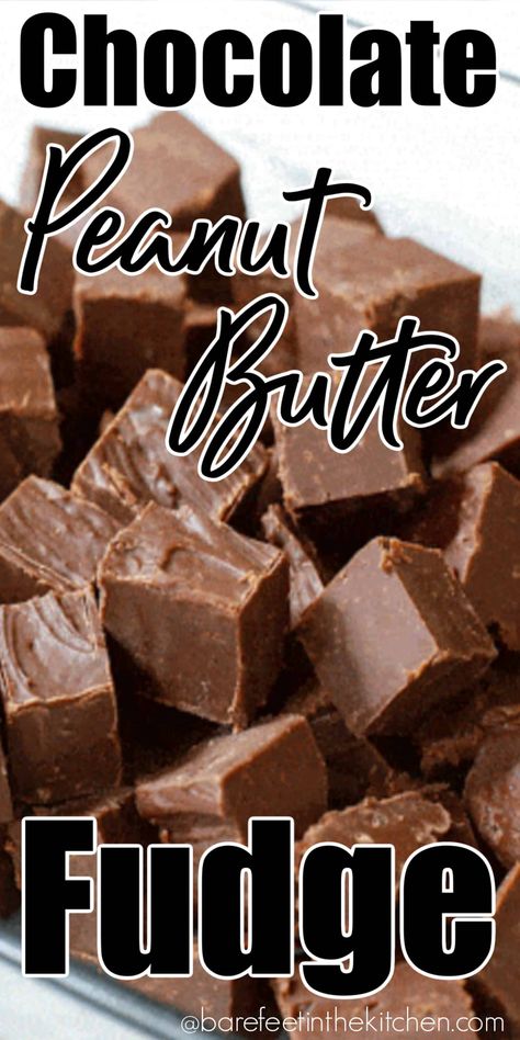 Easy Chocolate Peanut Butter Fudge Easy Chocolate Peanut Butter Fudge, Pb Fudge, Peanut Butter Fudge Recipes Easy, Fudge Candy, Butter Fudge Recipe, Easy Chocolate Fudge, Homemade Fudge Recipes, Peanut Butter Fudge Recipe, Peanut Butter Fudge Easy