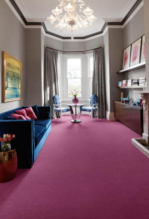 Pink Carpet Bedroom, Pink Carpet Living Room, Ballroom Art, Art Chairs, Grey Carpet Bedroom, Cascade Falls, Neutral Carpet, Orange Carpet, Teal Velvet