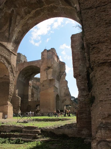 The Baths of Caracalla ... Rome Caracalla Baths, Baths Of Caracalla, Catacombs Of Rome, Roman Baths In Rome, Scala Santa Rome, Baths Of Caracalla Rome, Roman Triumphal Arch, Italy History, Roman Baths